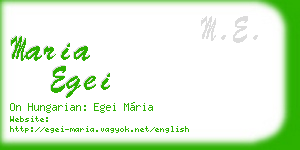 maria egei business card